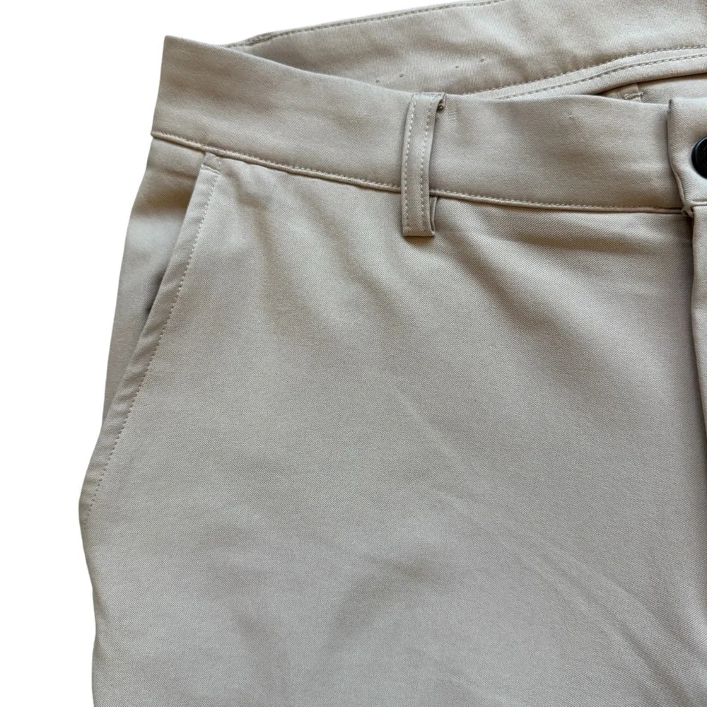 Dunning Men's Golf Pants Beige Khaki Stretch Performance Flat Front 32x32 Summer